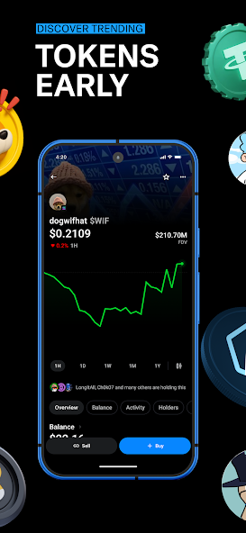 OpenSea trending tokens screen